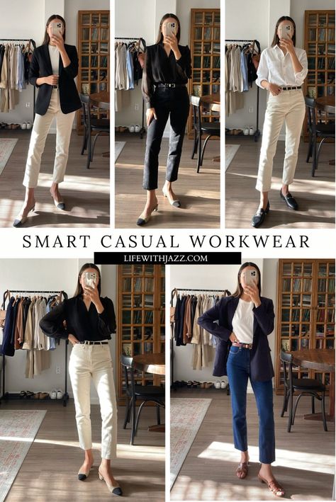 Outfit Inspirations Office, Business Woman Casual Outfits, Smart And Casual Outfit Women, Casual Outfit For Office For Women, Smart Casual Ideas Women, Woman Smart Casual Outfits, Casual Working Outfit Women, Office Ootd Casual, Casual Office Style Women