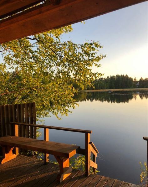 Nordic Summer Cottage, Scandinavian Summer Cottage, Porch Aesthetic Summer, Cabin Lake Aesthetic, Sunset Lake Aesthetic, Cottage Weekend Aesthetic, Cabin Aesthetic Summer, Cottage Summer Aesthetic, Lake Cabin Aesthetic