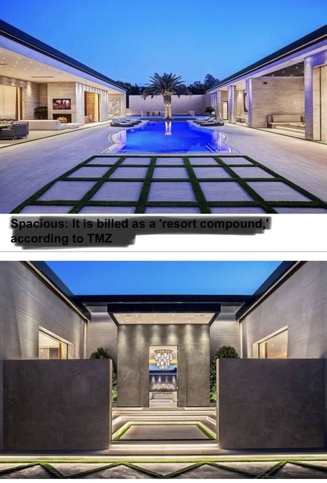 Selena Gomez House, Kylie Jenner House, Kardashian Home, Jenner House, Backyard House, Mansion Designs, Beverly Hills Houses, Backyard Remodel, Luxury Lifestyle Dreams