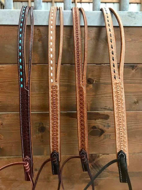 Leather Bridles Horse Tack, Tooled Leather Headstall, Tooled Headstall, Bridles For Horses, Barrel Racing Tack Sets, Barrel Racing Tack Rodeo, Leather Horse Tack, Horse Tack Diy, Bronc Halter