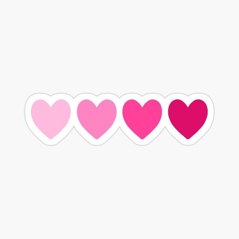 Get my art printed on awesome products. Support me at Redbubble #RBandME: https://www.redbubble.com/i/sticker/Pink-hearts-by-Creationly/75721586.EJUG5?asc=u Sticker Design Inspiration, Red Bubble Stickers, Happy Stickers, Bubble Stickers, Valentine Stickers, Room Stickers, Pink Hearts, Personalized Stickers, Valentines Svg