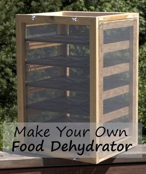 Make Your Own Food Dehydrator Tutorial | Learning how to make an air dry food dehydrator is a great way to preserve foods for future use and new flavors. Solar Dehydrator, Solaire Diy, Dehydrating Food Storage, Table Woodworking, Food Dehydrator, Homesteading Skills, Tanah Liat, Dehydrated Food, Homestead Survival