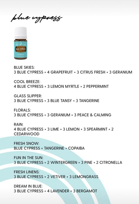 Cypress Oil Blends, Blue Cypress Diffuser Blend, Cypress Essential Oil Blends, Cypress Diffuser Blends, Home Diffuser Blends, Clean Diffuser, Scrubs Aesthetic, Diffuser Blends Young Living, Spruce Essential Oil