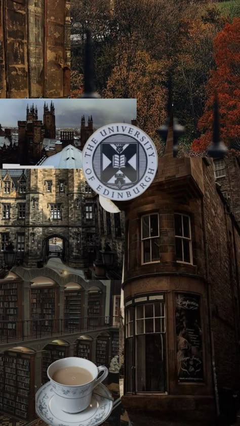 Winter Study Aesthetic, Edinburgh Autumn, Autumn Castle, University Quote, Academia Aesthetic Wallpaper, Scotland Aesthetic, University Inspiration, Gryffindor Pride, Dream University