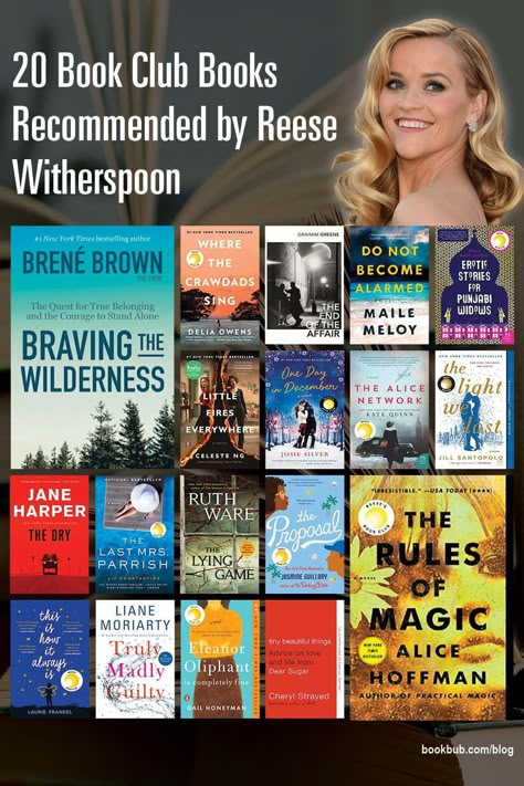 Reeses Book Club List, Reece Witherspoon Book Club List, Reese Witherspoon Book Club 2023, Reese Book Club Books, Reese Book Club, Apartment Library, Reese Witherspoon Book, Book Club Suggestions, Reese Witherspoon Book Club