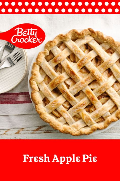 Betty Crocker Apple Pie, Fresh Apple Pie, Savings Book, Skippy Peanut Butter, Perfect Apple Pie, Pie Baking, Betty Crocker Recipes, Oven Roasted Turkey, Baked Apple Pie