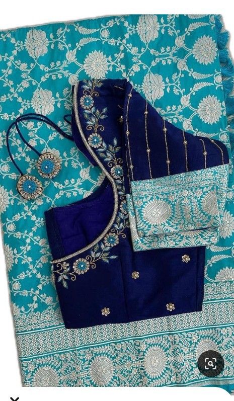 Magam Work Designs, Magam Work, Blue Blouse Designs, Lace Blouse Design, Cradle Ceremony, Latest Bridal Blouse Designs, Cutwork Blouse, Aari Blouse, Maggam Works