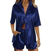 Pancakes And Pajamas, Shorts Sleepwear, Satin Suit, Bed Light, Shirts And Shorts, Pajama Outfit, Silk Pajamas Women, Silk Pajama, Silk Satin Fabric