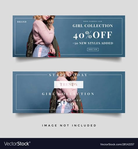 Website Sale Banner, Fashion Banner Design Ideas, Clothing Banner Design, Fashion Website Banner, Fashion Ads Design, Website Banner Ideas, Fashion Banner Design, Brand Banner, Fashion Banners