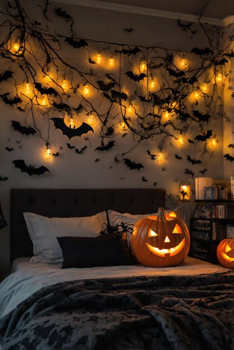 Fall Furniture , Autumn Cozy Fall ,Decor Easy Fall ,
Decor Neutral Fall ,Decor Fall ,Decor Inspiration ,Fall Decor Ideas Scary Room Ideas, Bedroom Halloween Decorations, Scary Room, Halloween Themed Bedroom, Halloween Wall Decorations, Spooky Bedroom, Festive Bedding, Fall Apartment Decor, Fall Fireplace Decor