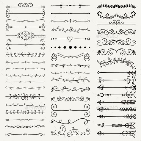 Flechas Draw Dividers, Doodle Design, Pola Sulam, Kraf Diy, Doodle Designs, Bullet Journal Inspo, Bullet Journal Doodles, Journal Doodles, Bullet Journal Ideas Pages