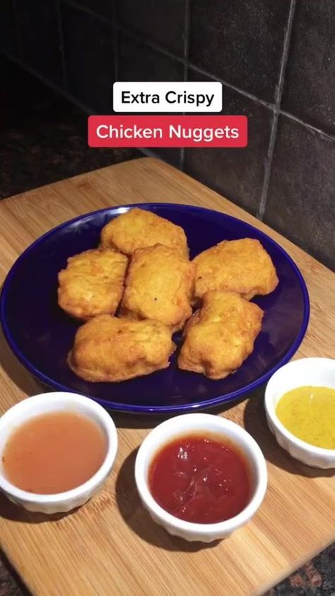 Recipe in Comments ⭐️ Chicken Nuggets ⭐️ Recipe https://fedbysab.com/chicken-nuggets/ | fedbysab.com | Favorite Easy Dinner Recipes, Delicious Snacks To Make At Home, What To Make At Home Food, Chicken Nugget Recipes Videos, Sauce For Nuggets, Healthy Chicken Nuggets Recipe, Chicken Nugget Recipes Fried, Homemade Mcdonalds Chicken Nuggets, How To Make Mcdonald's Chicken Nuggets