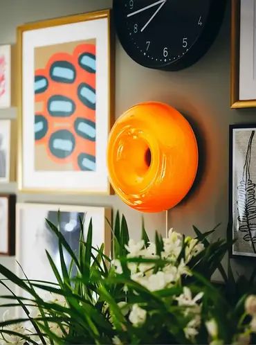 I'm Obsessed With This New Donut-Shaped Lamp From IKEA Ikea Italia, Living Room Orange, Cute Donuts, Donut Wall, Wall Lamps Bedroom, Glass Wall Lights, Mood Light, Led Wall Lamp, Leaded Glass