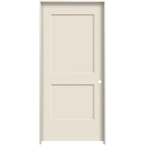 JELD-WEN Monroe 30-in x 80-in 2-panel Square Solid Core Primed Molded Composite Left Hand Single Prehung Interior Door in the Prehung Interior Doors department at Lowes.com Jeld Wen Doors, Craftsman Door, Prehung Interior Doors, Victorian Door, Contemporary Doors, Prime Colors, Rustic Doors, Solid Core, Modern Door