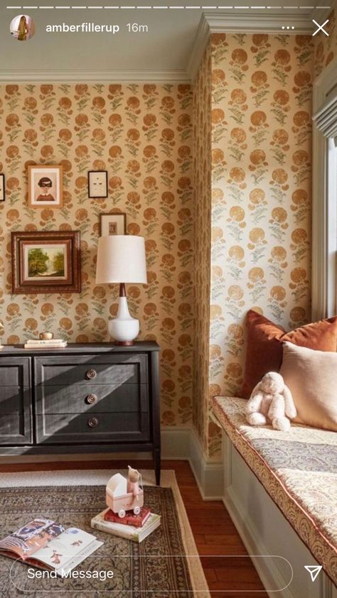 Ochre Interior Design, Yellow Nursery Ideas, Painted Nursery Furniture, Becca Interiors, Cottage Wallpaper, Window Nook, Sweden House, Interiors Photography, Victorian Townhouse