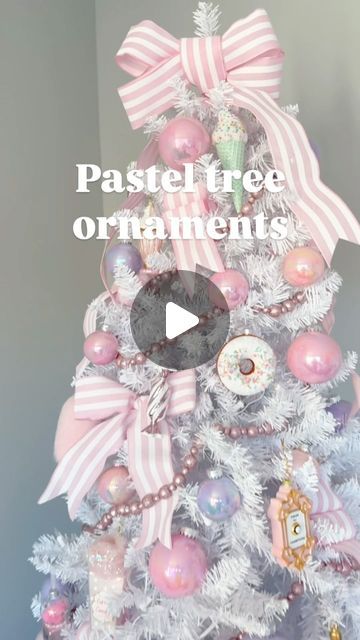 Ashlee Gould on Instagram: "Who else loves a pastel candy theme tree?!🎄🩷

Most of these are on sale right now too!

#christmasdecor #pastelchristmas #whimsicalchristmas #candychristmas #pinkmas #pinkchristmas" Pastel Candy Christmas Tree, Pastel Candy Christmas, Candy Themed Christmas Tree, Pastel Christmas Tree, Theme White, Candy Christmas Tree, Pastel Christmas, Pastel Candy, Candy Theme