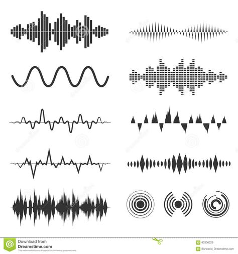 Sound Waves Design, Rhythm Art, Audio Waves, Data Art, Wave Illustration, Analog Signal, Radio Wave, Sound Wave, Learning Graphic Design