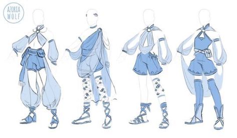 Mythical Clothes Drawing, Loose Fantasy Clothing Male, Character Outfits Female Drawing, Simple Fantasy Outfits Drawing, Cosplay Ideas 2023, Fantasy Clothing Sketches, Ocean Themed Outfits Drawing, Water Clothes Drawing, Persona Outfit Ideas