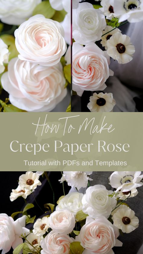 What’s more charming than a #garden #rose? I collaborated with #watercolor #artist Sarah Simon to bring you a step-by-step #tutorial for creating stunning, life-like blooms. You’ll want an entire bouquet’s worth of these elegant, ruffled #roses! Rose Diy Paper, Crepe Paper Peony, Paper Peonies Tutorial, Peony Tutorial, Paper Peony, Crepe Paper Roses, Rolled Paper Flowers, Diy Summer Crafts, Rose Tutorial