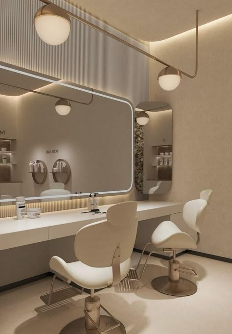 Makeup Studio Decor Interior Design, Makeup Room Design, Beauty Shop Decor, Makeup Studio Decor, Beauty Salon Furniture, Spa Room Decor, Spa Interior Design, Make Up Studio, Hair Salon Interior