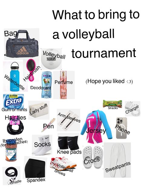 What to you bring to volleyball tournaments and what postition to you play? What To Pack In My Volleyball Bag, What To Bring To Your First Volleyball Tournament, What To Bring In Volleyball Bag, What To Bring To Volleyball Camp, What To Put In Your Volleyball Bag For Practice, What To Take To A Volleyball Tournament, Volleyball Packing List Tournament, Things To Bring To A Volleyball Tournament, What To Bring To A Volleyball Game