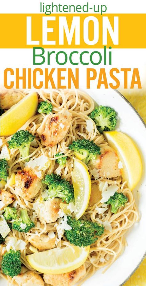 Broccoli Chicken Pasta, Healthy Lemon Chicken, Lemon Broccoli, Spring Flavors, Chicken Broccoli Pasta, Recipes Broccoli, Lemon Chicken Pasta, Pasta Fresh, Resep Pasta