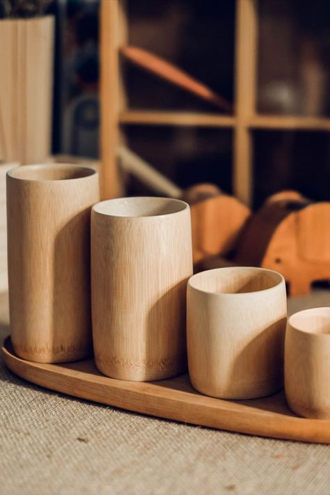 Charcuterie Board Diy, Biodegradable Cups, Motorhome Accessories, Bamboo Candle, Bamboo Straws, Bamboo Cups, Eco Friendly Home, Cup Coaster, Glass Cups