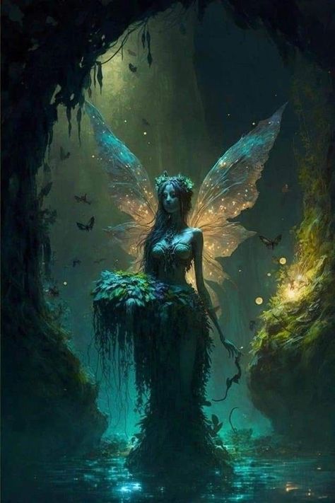 Fanasty Art, Faerie Aesthetic, Faery Art, Fairy Artwork, Fantasy Forest, Forest Creatures, Nature Sounds, Fairytale Art, Beautiful Fairies