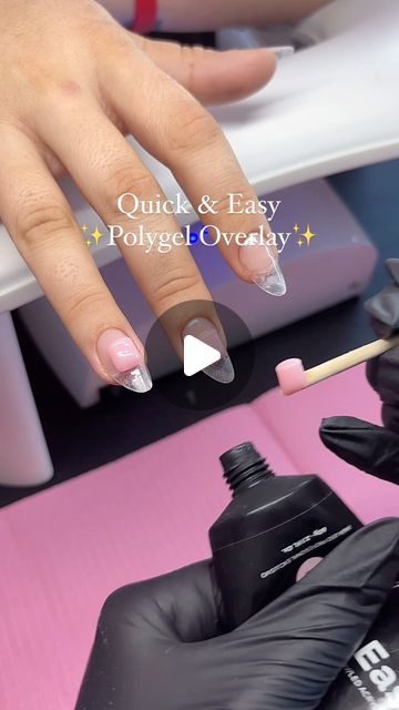 Polygel Nails Tips, Una Gella Nail Tips, Polygel Overlay Nails, How To Prep Nails, Nail Filing Tips Shape, Over Lay Nails, How To Apply Polygel Nails, Overlay Nail Ideas, Cute Overlay Nails