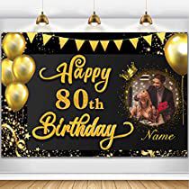 Check this out! 27th Birthday Decorations, Black And Gold Home, Happy 73rd Birthday, 90th Birthday Party Decorations, Happy 42nd Birthday, 70th Birthday Parties Decorations, Custom Birthday Decorations, 80th Birthday Party Decorations, Black And Gold Party Decorations