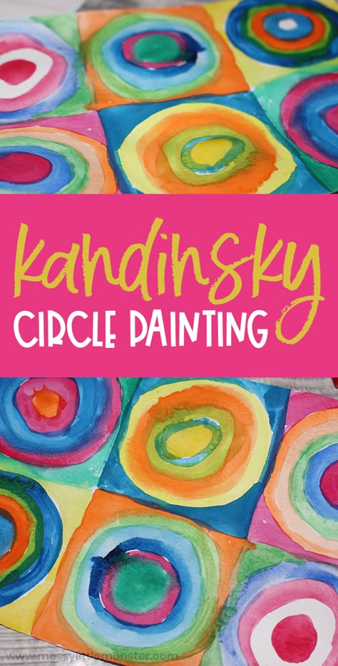 Preschool Famous Artists Theme, Artists Preschool Theme, Crafts With Circles Preschool, Artists For Preschoolers, Famous Artists For Preschool, Art Lessons For Preschoolers, Different Kinds Of Art Styles, Famous Artists For Kids Preschool, Kandinsky Art Projects For Kids