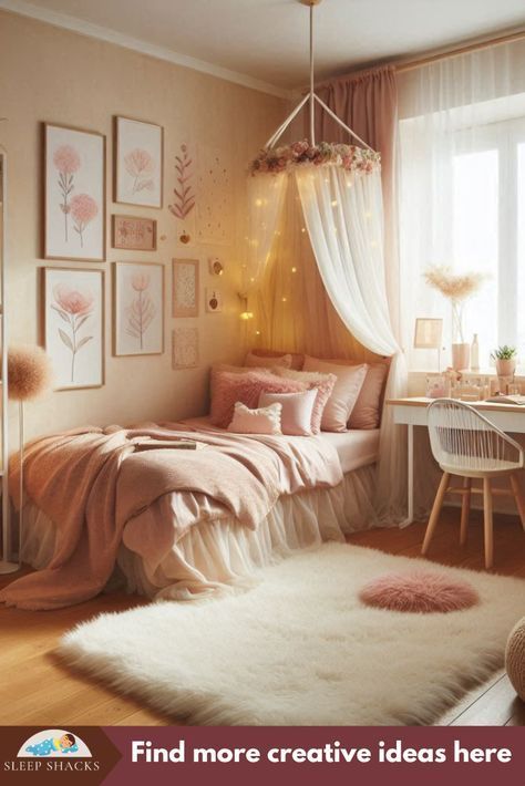 Ten Room Ideas, Girls Small Bedroom Ideas Space Saving, Small Bedroom For Girls Ideas, Girls Small Room Ideas, Teen Girl Loft Bedroom Ideas, 11 Year Girl Bedroom Ideas, Small Space Ideas Bedroom, Girl Bedroom Ideas For Kids, Teen Girl Small Bedroom Ideas