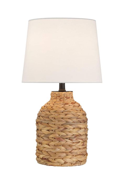 allen + roth New 17-in Natural Led Rotary Socket Table Lamp with Fabric Shade Lowes.com Allen Roth, Room Redesign, Fabric Shades, Beach House, Family Room, Table Lamp, The Beach, Shades, Led