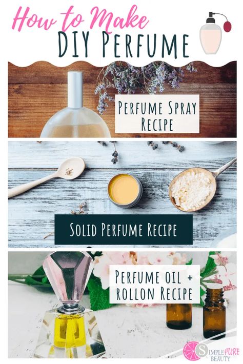 How to Make Perfume with Essential Oils: A Complete Guide with DIY Perfume Recipes! - Simple Pure Beauty Make Perfume With Essential Oils, Diy Essential Oil Perfume, Essential Oil Perfume Recipes, Perfume With Essential Oils, Solid Perfume Recipes, Diy Perfume Recipes, Diy Perfumes, Lilin Aroma, Make Perfume