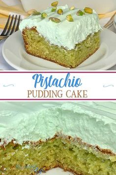 Pistachio Pudding Cake from box mix with whipped topping and pistachio pudding frosting Oreo Dirt Pudding, Bundt Cake Mix, Pistachio Pudding Cake, Butter Pecans, Pistachio Cake Recipe, Pistachio Dessert, Pistachio Recipes, Fluff Desserts, Pistachio Pudding