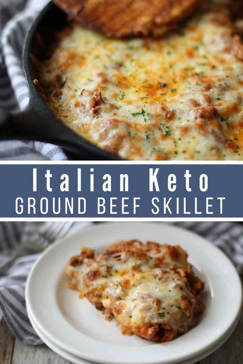 Whether meal planning for the week or needing a quick, easy dinner this is the ideal meal for you. Featuring hearty ground beef and cheesy deliciousness Keto Italian Ground Beef Casserole is the perfect Italian meal for you. #Keto #Lowcarb Italian Ground Beef, Italian Skillet, Ground Beef Skillet, Planning For The Week, Beef Skillet, Keto Italian, Keto Ground Beef, Desayuno Keto, Italian Keto