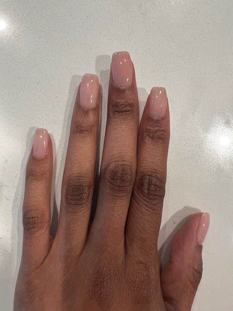 Neutral Gel X Nails Short, Neutral Nail Black Women, Plain Short Nails Dark Skin, Classic Nails Black Women, Plain Nails Black Women, Nude Pink Nails Black Women, Short Fall Nails 2023 Black Women, Natural Gel Nails Black Women, Senior Nails Ideas Short