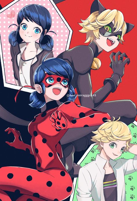 Miraculous Ladybug Anime Fanart, Mlb Fanart, Mlb Fan Art, Miraculous Fanart, Ladybug E Catnoir, Cute Fanart, Catnoir And Ladybug, Miraculous Ladybug Kiss, Disney Character Art