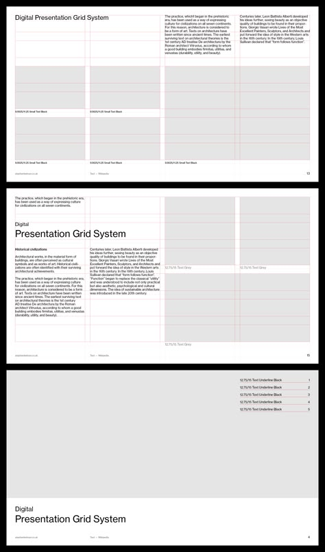 Presentation design layout grid system for Adobe InDesign 16:9 Layout Design, Type Of Design Styles, Landscape Design Presentation, Slide Layout Design Presentation, Landscape Layout Design, Portfolio Slides, Layout Design Landscape, Portfolio Deck, Landscape Layout