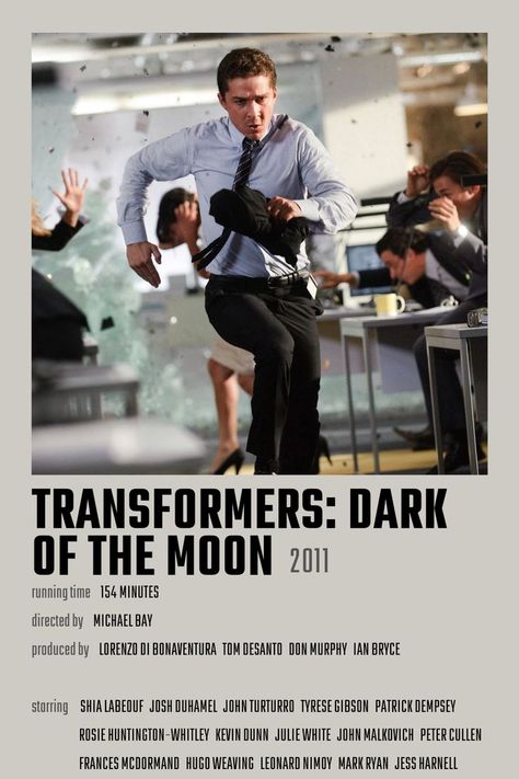 Transformers: Dark of the Moon Movie Poster Moon Movie Poster, Transformers Poster, Transformers Dark Of The Moon, Moon Movie, Dark Of The Moon, Netflix Hacks, John Turturro, Hugo Weaving, Michael Bay