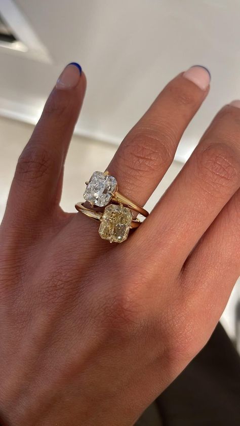 Antique Cushion Cut, Yellow Diamond Ring, The Bling Ring, Antique Cushion, Cute Engagement Rings, Future Engagement Rings, Dream Engagement, Dream Engagement Rings, Jewelry Lookbook