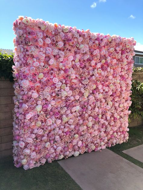 Blush Pink Flower Wall Backdrop perfect for your Bridal Shower, Baby Shower, Wedding or any event! Pink Flower Wall, Pink Flower Painting, Rustic Wedding Decorations, Flower Wall Backdrop, Wall Backdrops, Stage Decorations, Pink Parties, Wedding Stage, Flower Backdrop