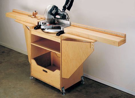 Miter Saw Stand Plans, Mitre Saw Station, Miter Saw Table, Mitre Saw Stand, Saw Stand, Woodworking Bench Plans, Woodworking Hand Tools, Diy Cabinets, Woodworking Bench