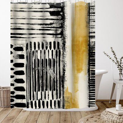 Elegant Shower Curtains, Shower Sizes, Abstract Shower Curtain, Shower Rod, Bathroom Inspiration Decor, Shower Liner, My Bathroom, Curtain Designs, Fabric Shower Curtains