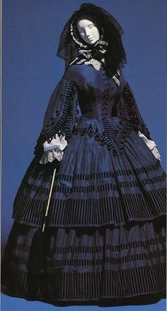 , Blue Day Dress, 1860s Dresses, 1850s Fashion, 1860 Fashion, Blue Day, Victorian Dresses, Famous Dress, Victorian Costume, Historic Fashion