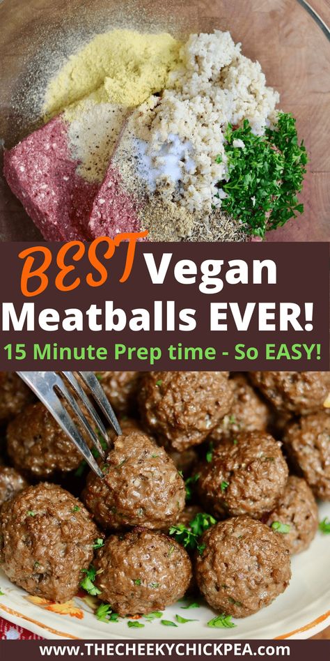 Food Impromptu, Beyond Beef Recipes, Best Vegan Meatballs, Impossible Meat, Vegan Meatballs Recipe, Veggie Balls, Vegan Meat Recipe, Ground Beef Meatballs, Vegan Ground Beef