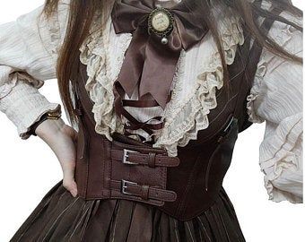 Moda Steampunk, Steampunk Outfits, Corset Steampunk, Corset Underbust, Fair Outfit, Mode Steampunk, Steampunk Dress, Hallowen Costume, Steampunk Corset