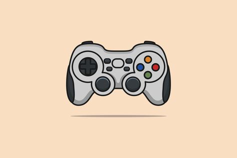 Game Pad, Game Stick, Vector Game, Controller Design, Video Game Controller, Game Icon, Orange Background, Motion Graphic, Game Controller