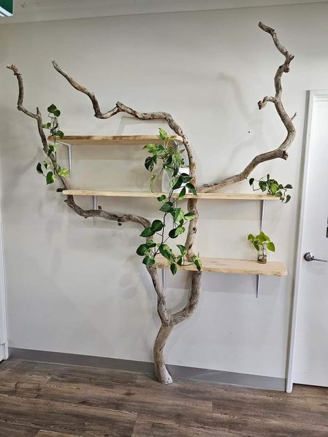 Tree Branch Decor, Garden Art Ideas, Garden Art Sculptures Diy, Plant Decor Indoor, Branch Decor, Garden Art Projects, House Plants Decor, Plants Decor, Room With Plants