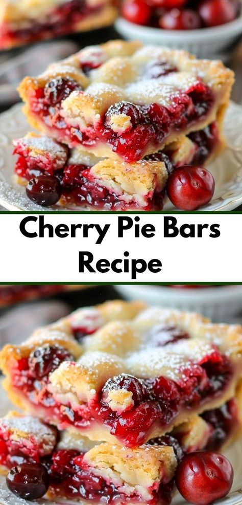 Looking for cherry recipes? Our cherry pie bars recipe is a standout! With a straightforward cherry pie filling recipe, it's one of the best summer dessert recipes and dessert recipes easy to make. Enjoy today! Cherry Pie Filling Recipe, Cherry Pie Bars Recipe, Cherry Pie Filling Recipes, Pie Bars Recipe, Cherry Pie Bars, Cherry Bars, Cherry Pie Recipe, Pie Bar Recipes, Pie Filling Recipes